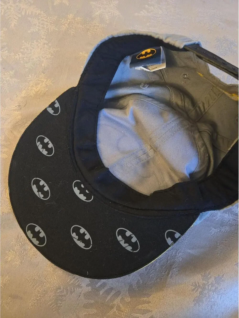 Batman Snapback Hat DC Comics Gray & Black Embroidered Baseball Cap